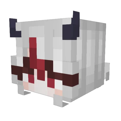 setan Minecraft avatar head, 3D render
