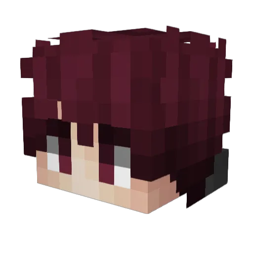 setepatrocinou Minecraft avatar head, 3D render