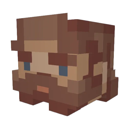 sethbrundle Minecraft avatar head, 3D render