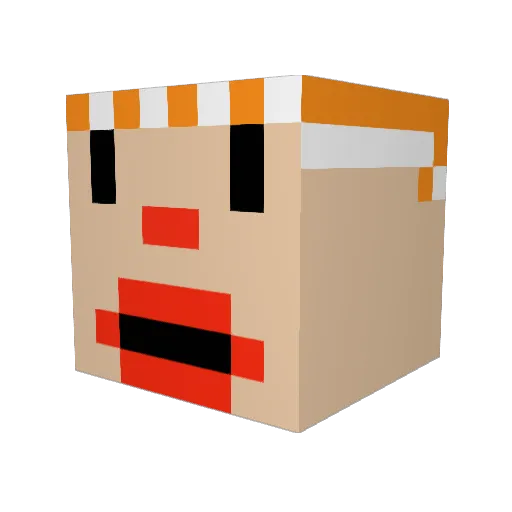 sethie_scope Minecraft avatar head, 3D render