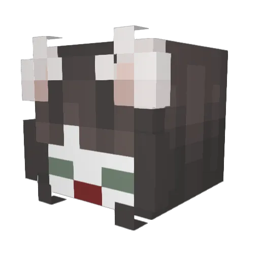 setokq Minecraft avatar head, 3D render