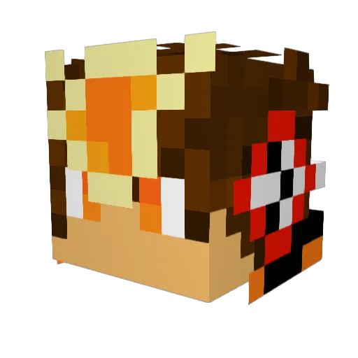 setoman Minecraft avatar head, 3D render