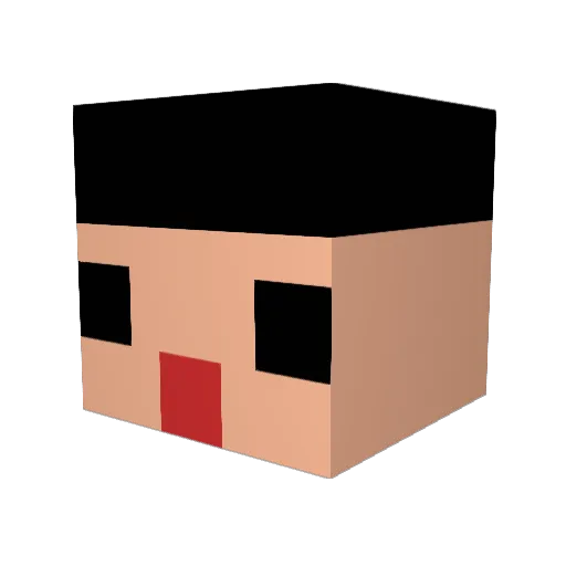 setomax Minecraft avatar head, 3D render