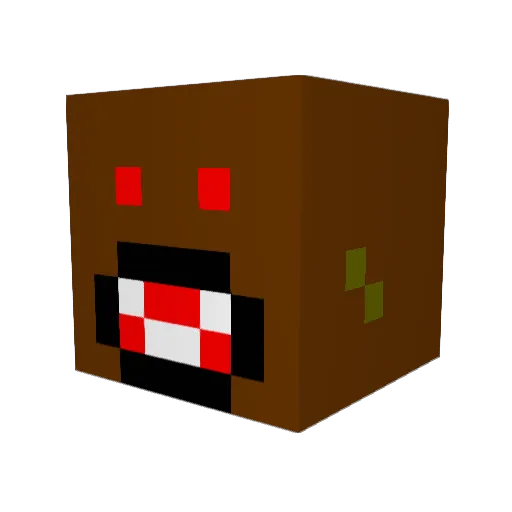 setri Minecraft avatar head, 3D render