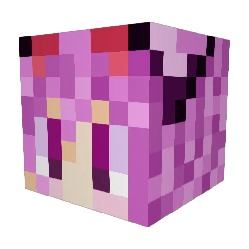 setsuneko Minecraft avatar head, 3D render