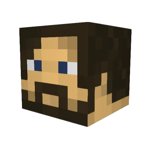 settifoglio Minecraft avatar head, 3D render