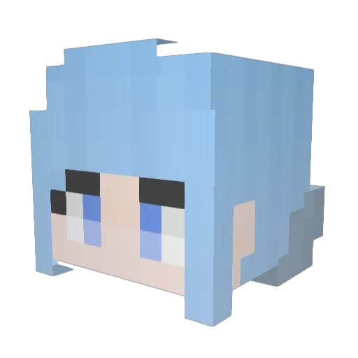 setuuMS Minecraft avatar head, 3D render