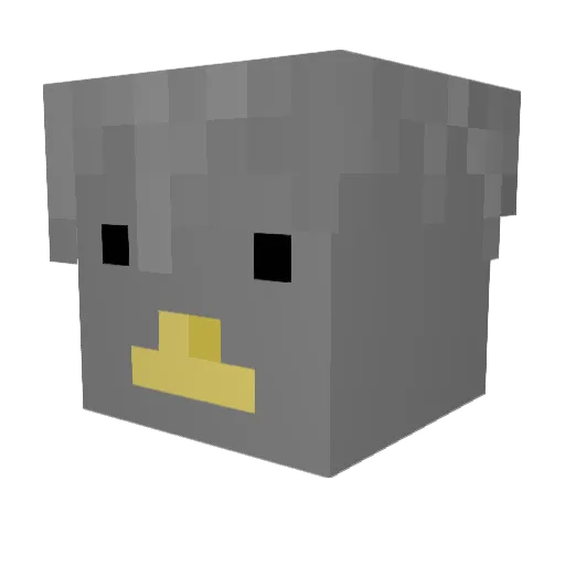 setv Minecraft avatar head, 3D render