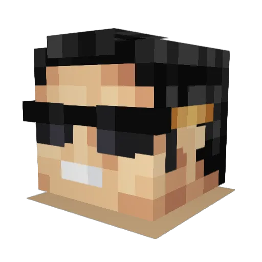 setzer990 Minecraft avatar head, 3D render