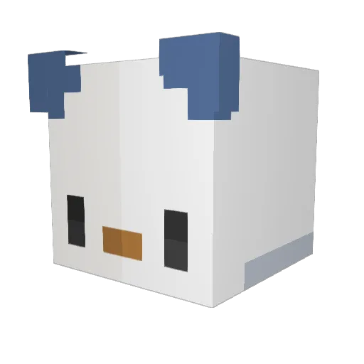 seulgoi Minecraft avatar head, 3D render