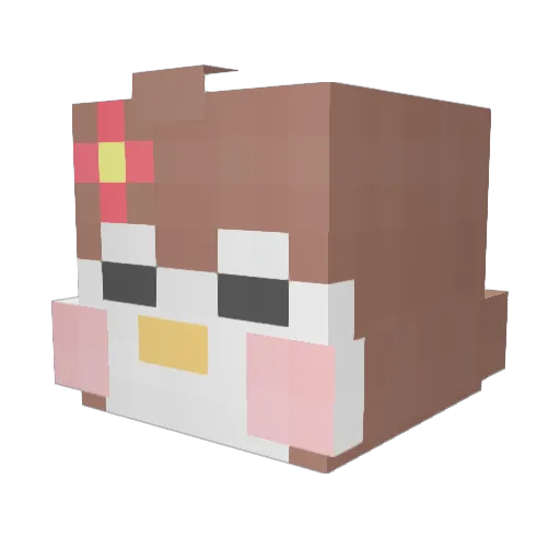 seung026 Minecraft avatar head, 3D render