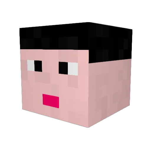 seupang Minecraft avatar head, 3D render