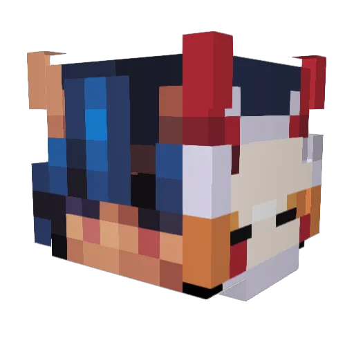 sevalie Minecraft avatar head, 3D render