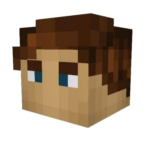 sevazh Minecraft avatar head, 3D render