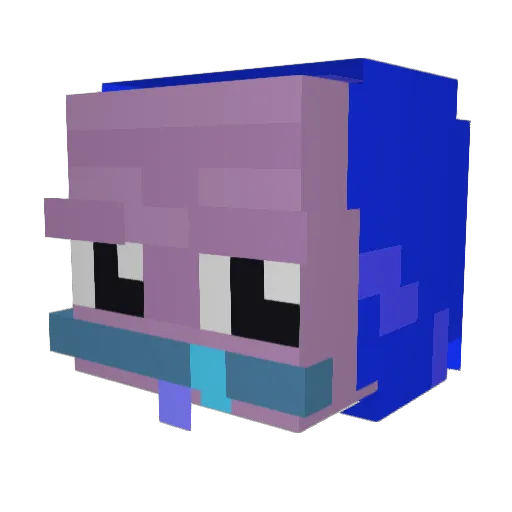 seven7even Minecraft avatar head, 3D render