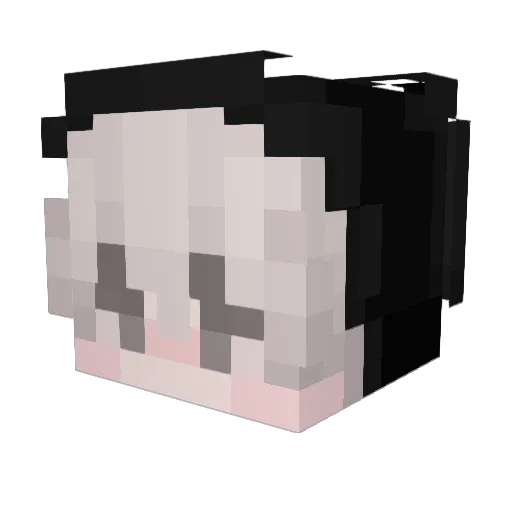seven_07_ Minecraft avatar head, 3D render