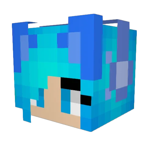 sevenacegame Minecraft avatar head, 3D render