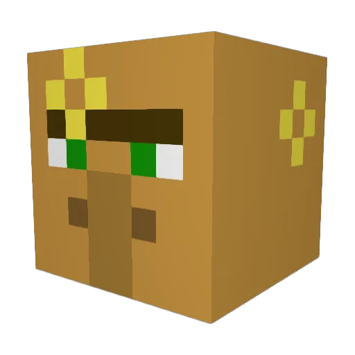 sevenbabies Minecraft avatar head, 3D render