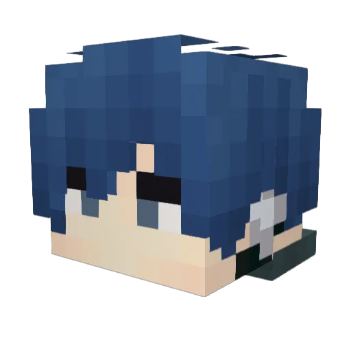 sevenbraincells Minecraft avatar head, 3D render