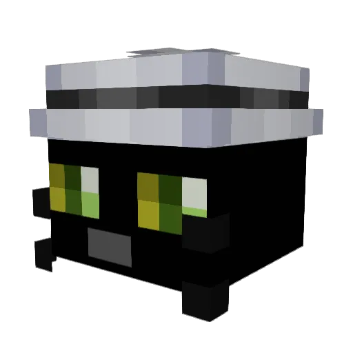 sevendigits Minecraft avatar head, 3D render