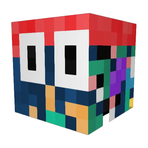 sevengek0 Minecraft avatar head, 3D render
