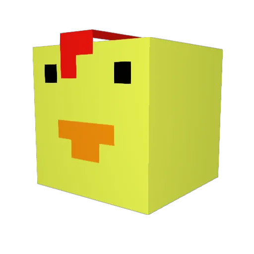sevenna Minecraft avatar head, 3D render