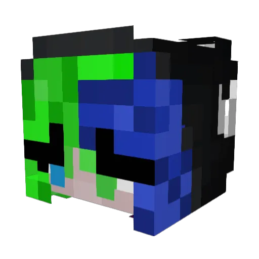 sevennyx Minecraft avatar head, 3D render