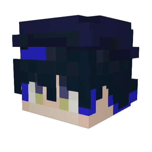 sevenreii Minecraft avatar head, 3D render