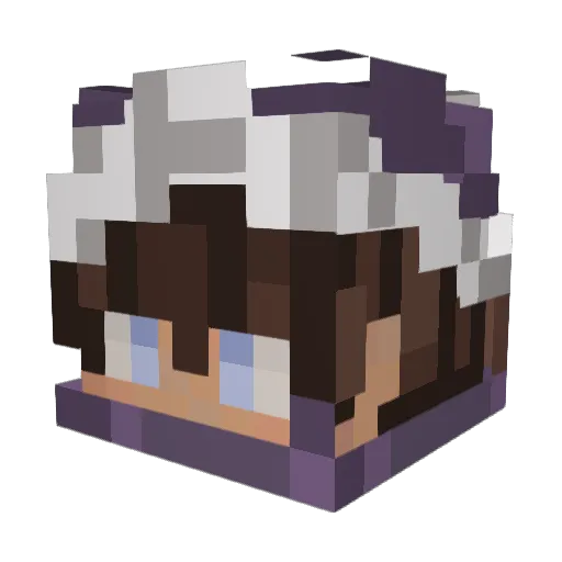 seventytwohours Minecraft avatar head, 3D render