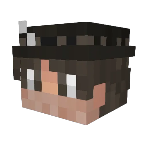 severn2j Minecraft avatar head, 3D render