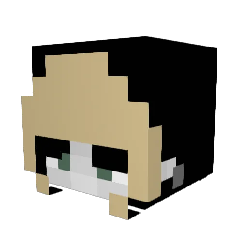sevtism Minecraft avatar head, 3D render