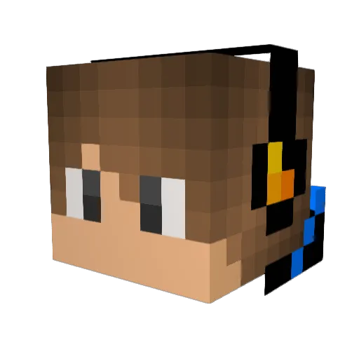 sewewew Minecraft avatar head, 3D render