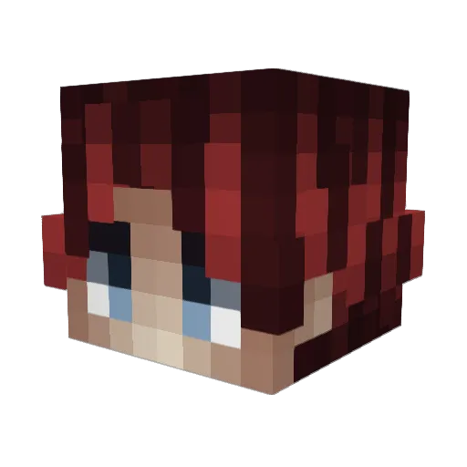 sexcall Minecraft avatar head, 3D render