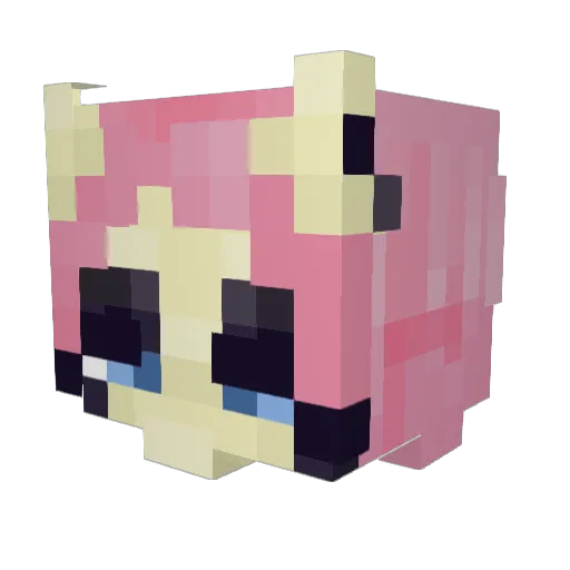 sexmare Minecraft avatar head, 3D render