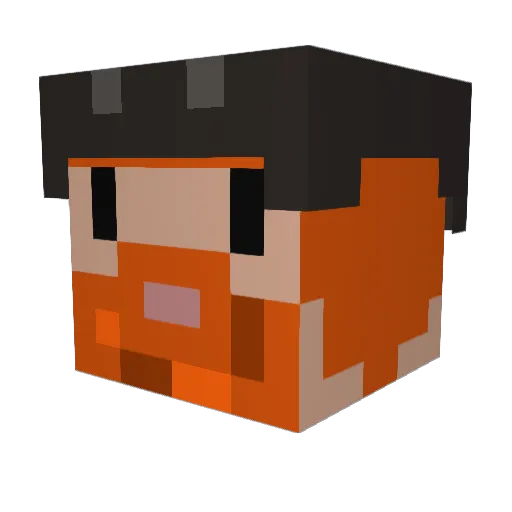 sext Minecraft avatar head, 3D render
