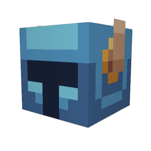sexybeast1 Minecraft avatar head, 3D render