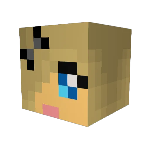 sexyblondechic Minecraft avatar head, 3D render