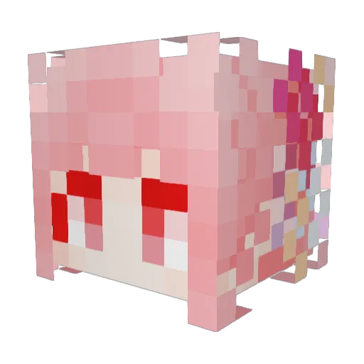 seyanasan Minecraft avatar head, 3D render