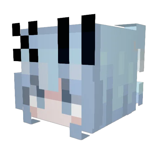sezuya Minecraft avatar head, 3D render