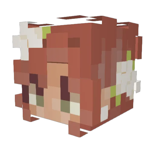 sfaida Minecraft avatar head, 3D render