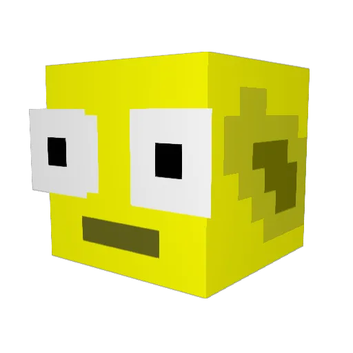 sfidare Minecraft avatar head, 3D render