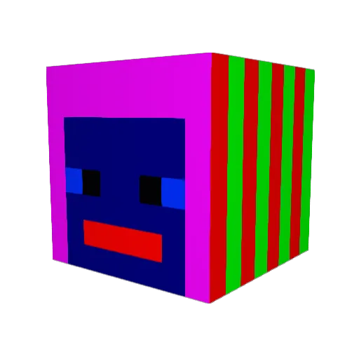 sfile03 Minecraft avatar head, 3D render