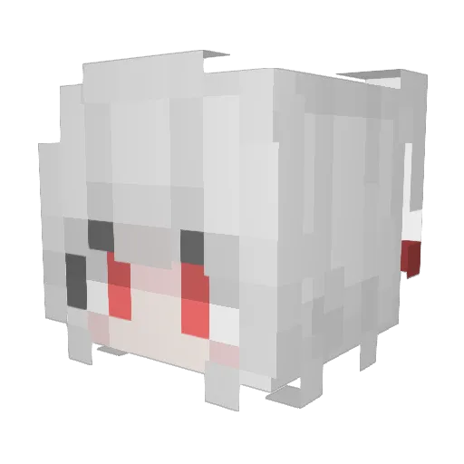 sg_e62 Minecraft avatar head, 3D render