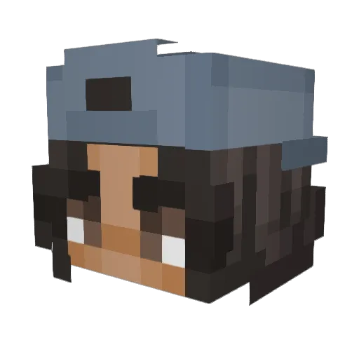 sgfig Minecraft avatar head, 3D render