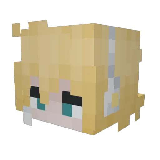 sglum Minecraft avatar head, 3D render