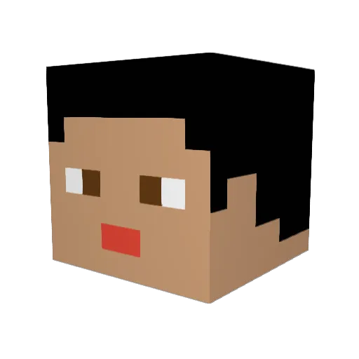 sgrauls Minecraft avatar head, 3D render