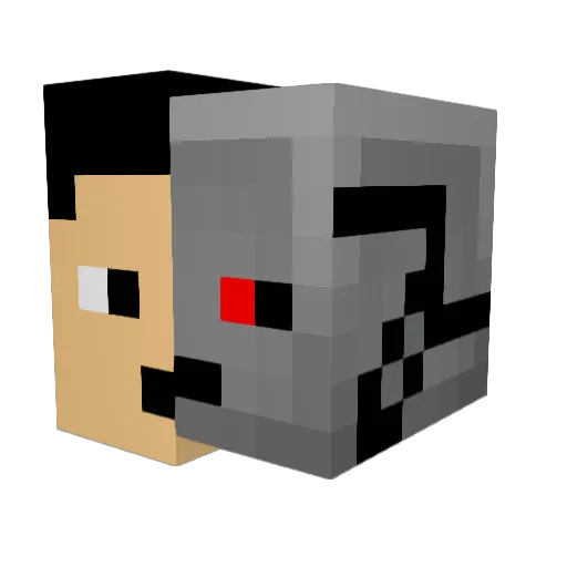 sh100056 Minecraft avatar head, 3D render