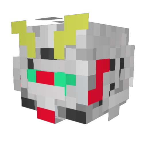 sh1t Minecraft avatar head, 3D render