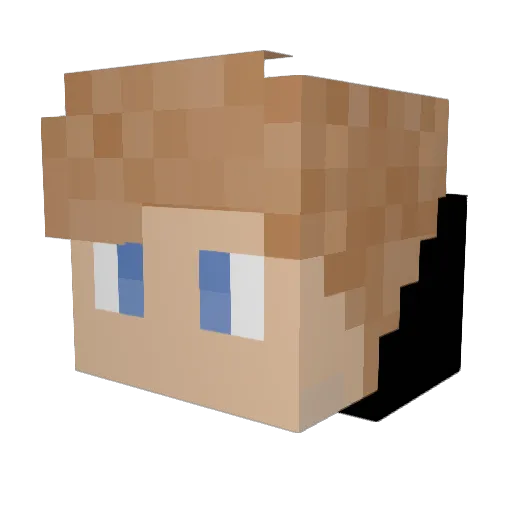 sh1xy Minecraft avatar head, 3D render