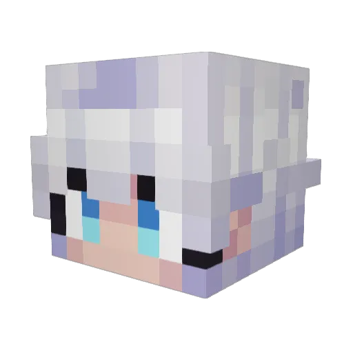 sha_shou Minecraft avatar head, 3D render